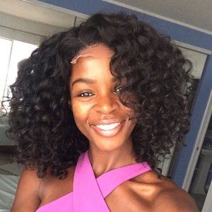 12'' Raw Indian Curly custom unit( Wig)